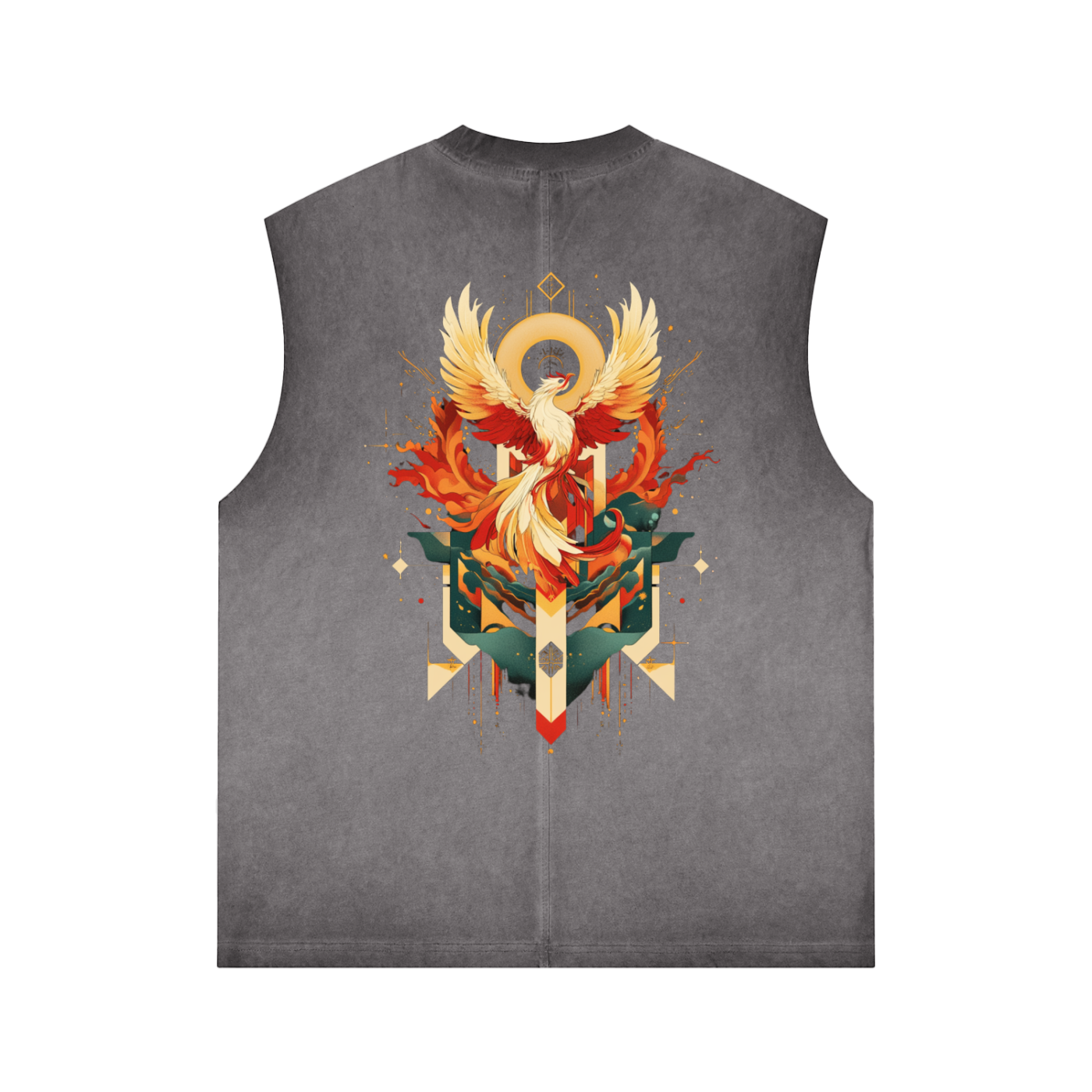 Phoenix Bird Washed Tank Top