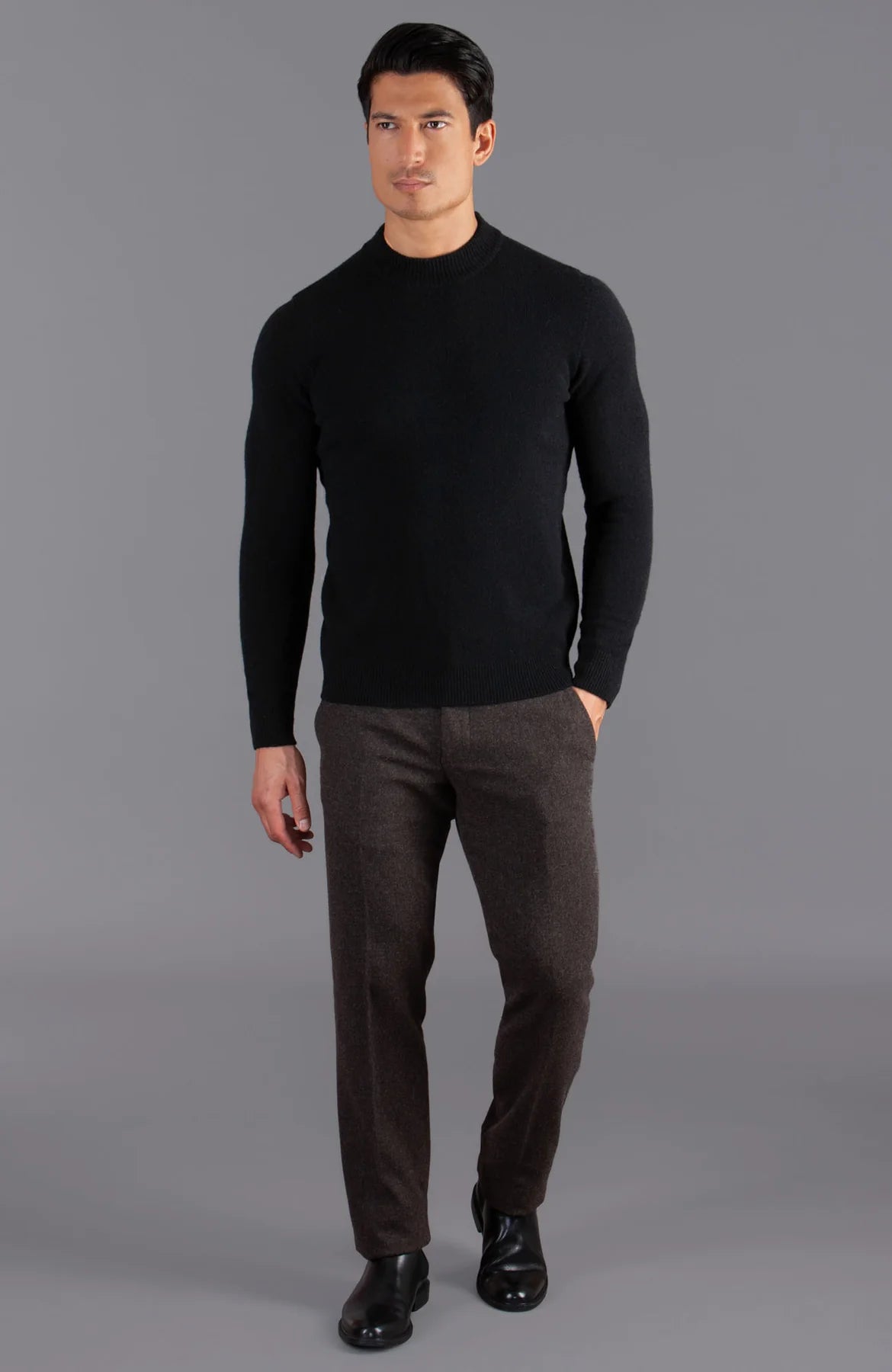 Handmade Lambswool Arden Mock Turtleneck - spirit of hustle