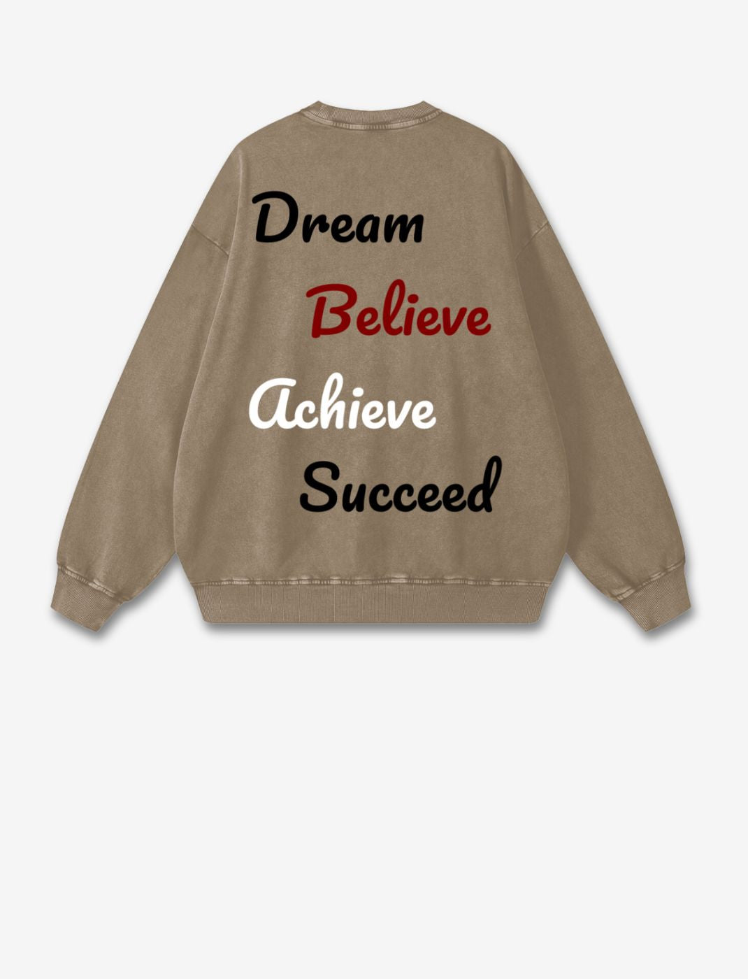 Acid Wash Oversized Sweatshirt - SPIRIT OF HUSTLE