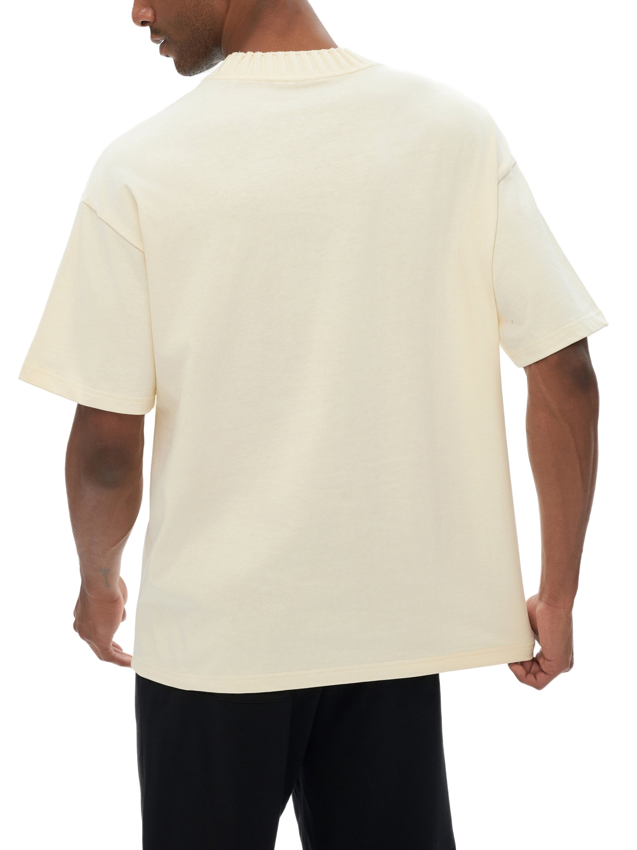 Heavyweight Knitted Round Neck T-Shirt - 305 GSM - SPIRIT OF HUSTLE