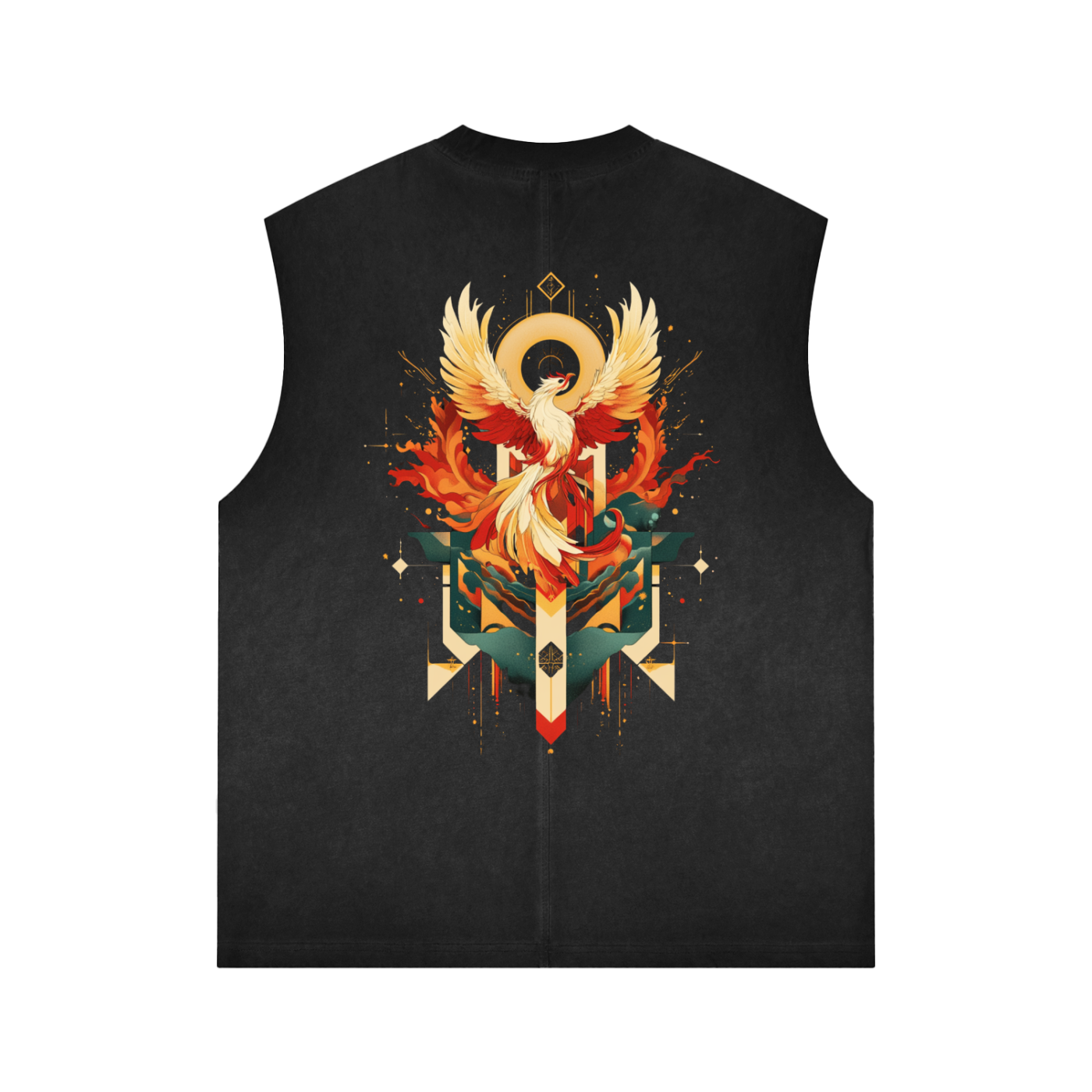 Phoenix Bird Washed Tank Top