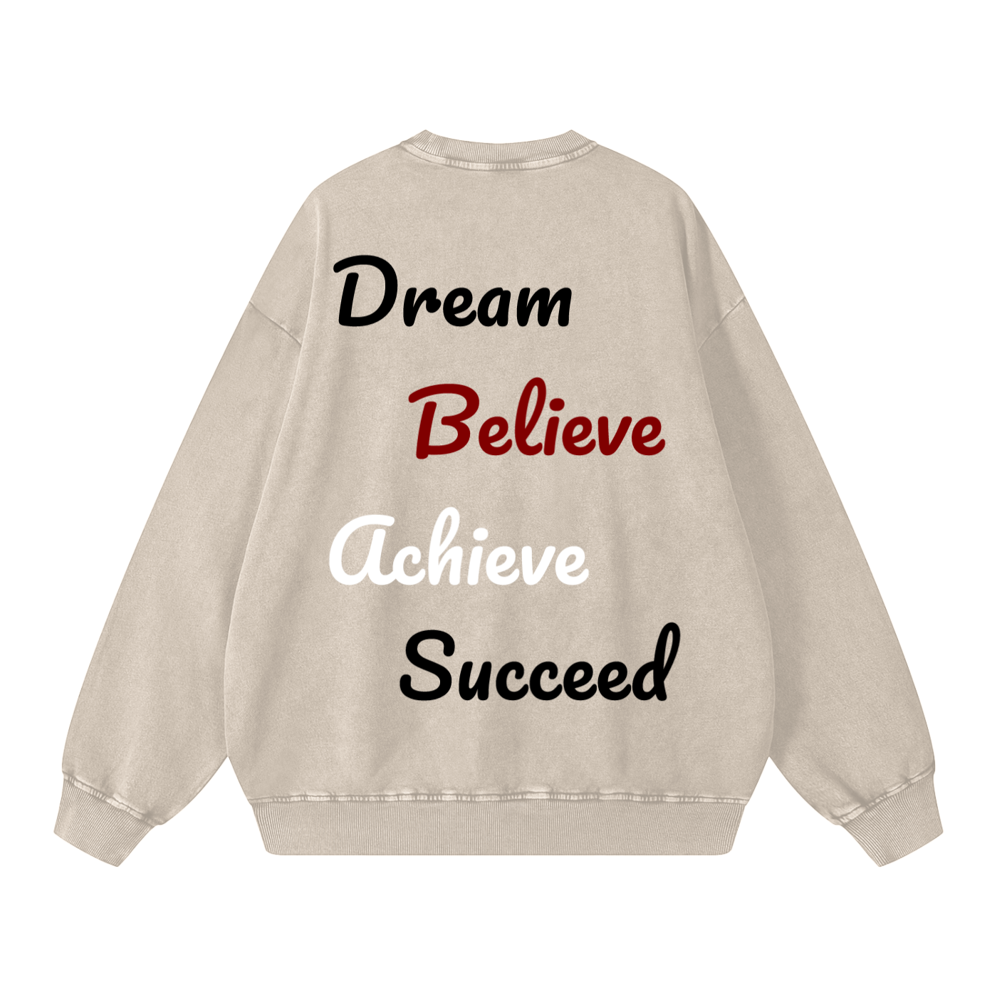 Acid Wash Oversized Sweatshirt - SPIRIT OF HUSTLE