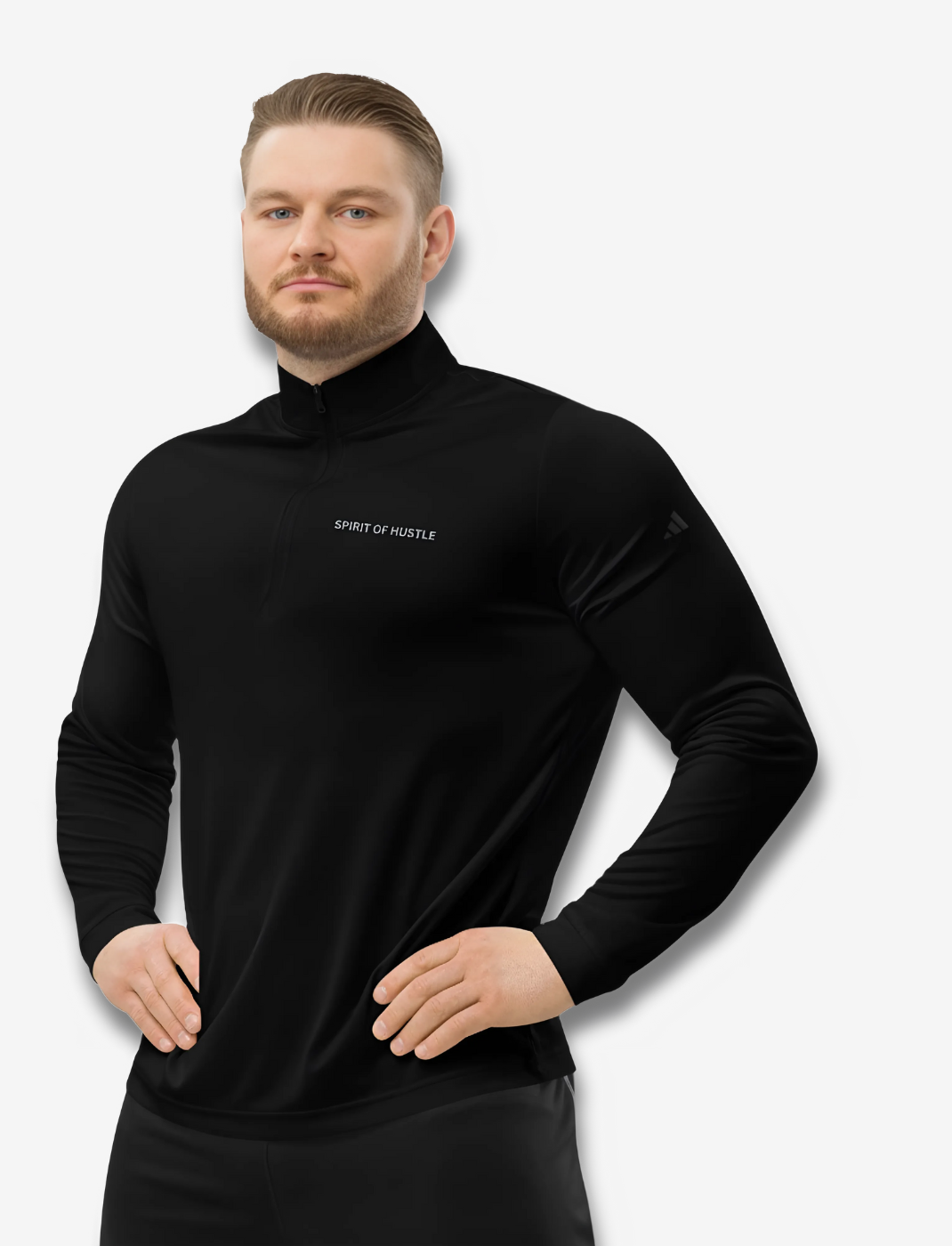 Eco-Friendly Quarter Zip Pullover - SPIRIT OF HUSTLE