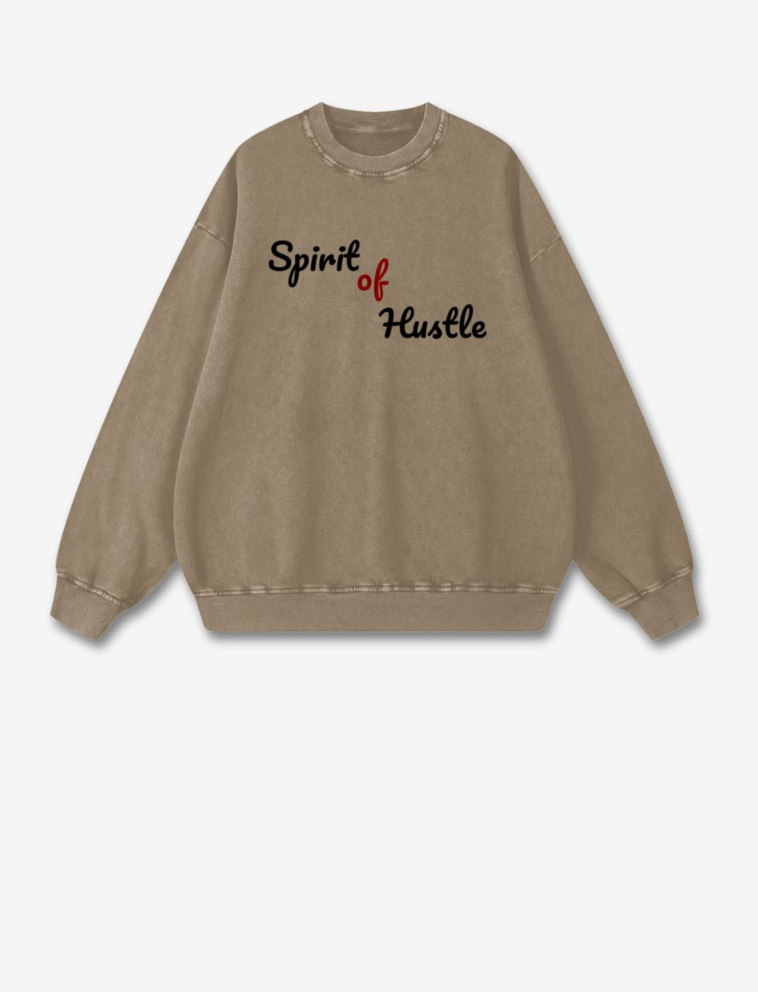 Acid Wash Oversized Sweatshirt - spirit of hustle