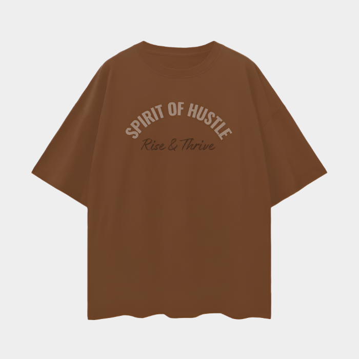 Unisex Oversized T Shirt Deep Drop Shoulder - SPIRIT OF HUSTLE